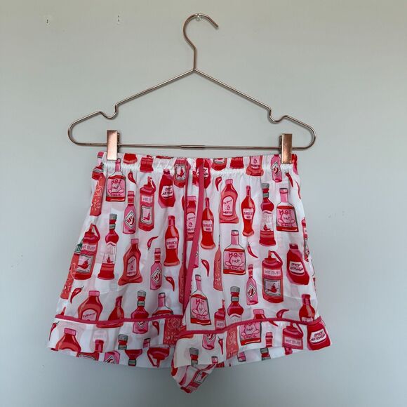Room Service Other - Room Service Womens Pajama Shorts Small Red Fun Loungewear Bachelorette Coquette